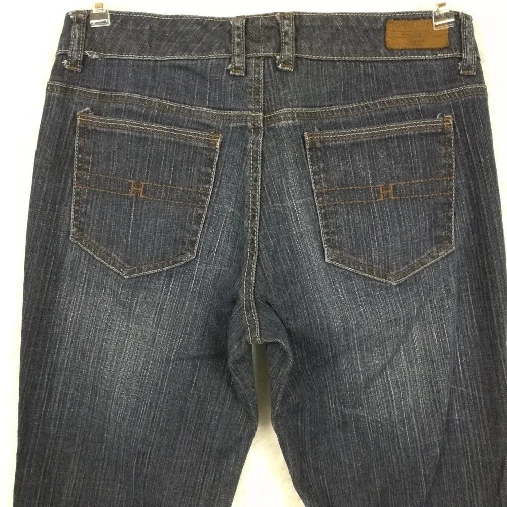 Tommy Hilfiger Women Jeans Bootcut‎ Blue Denim Dark Wash Low Rise 6